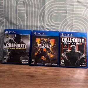 Call of Duty: Black Ops III & Black Ops 4 & Infinite Warfate PS4 Game Bundle